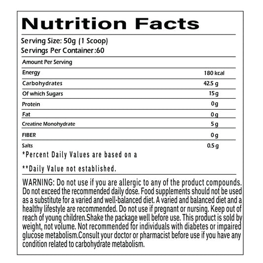 Creatine Carbo 3k - GTR Nutrition