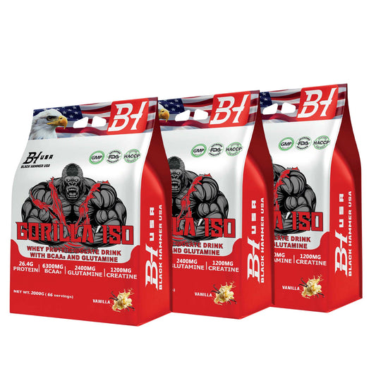 3x Gorilla ISO Whey Protein 2KG Bundle