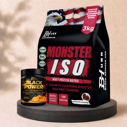 Monster ISO 3KG Chocolate + FREE Black Power Orange