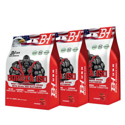 3x Gorilla ISO Whey Protein 2KG Bundle - image 3