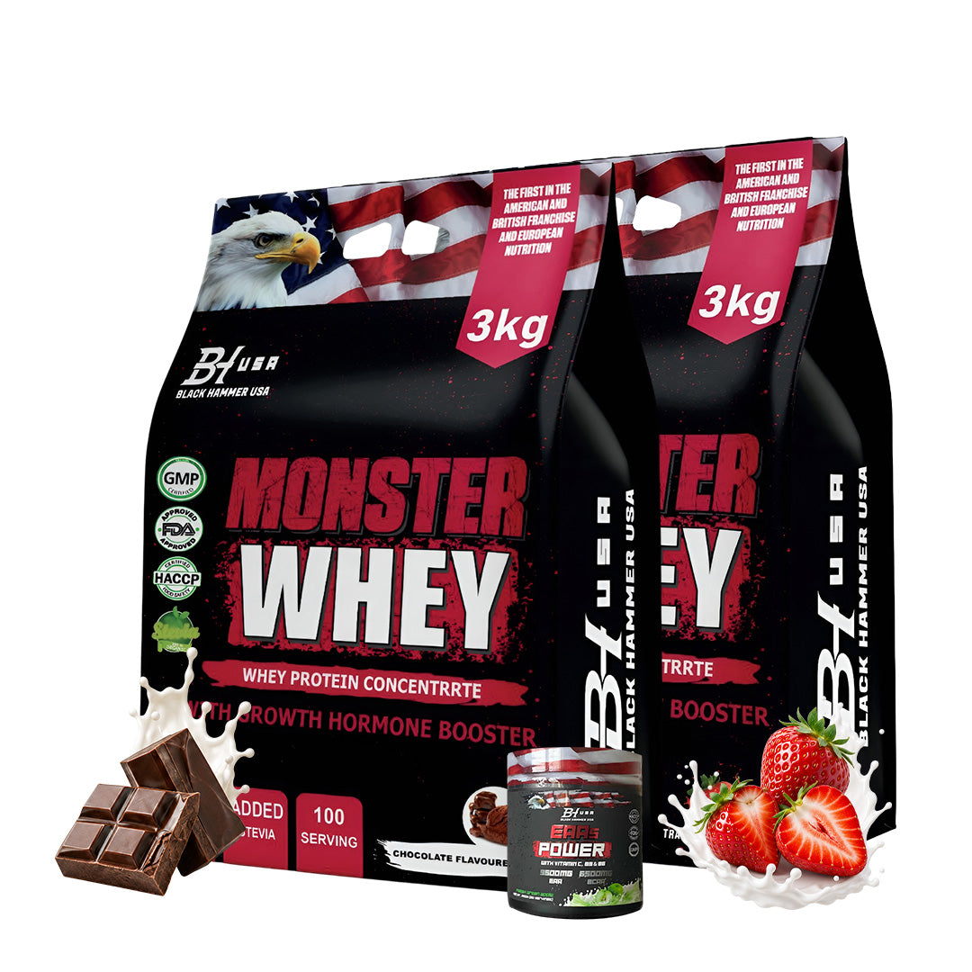 Monster Whey Protein Strawberry & Chocolate + FREE EAA