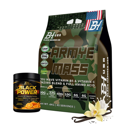 ARMYE Mass 4KG Vanilla + FREE Black Power