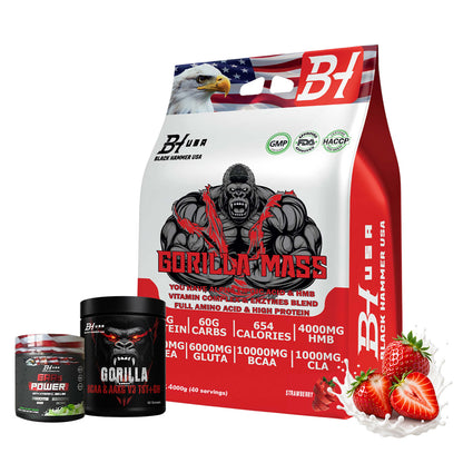 🦍 Gorilla Mass Power Bundle – FREE EAA + BCAA