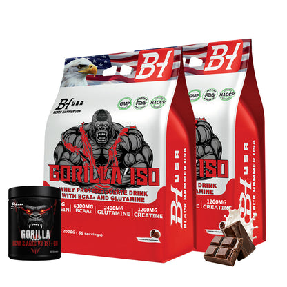 ⚡ Gorilla ISO 2KG Chocolate Double Pack + Gorilla BCAA