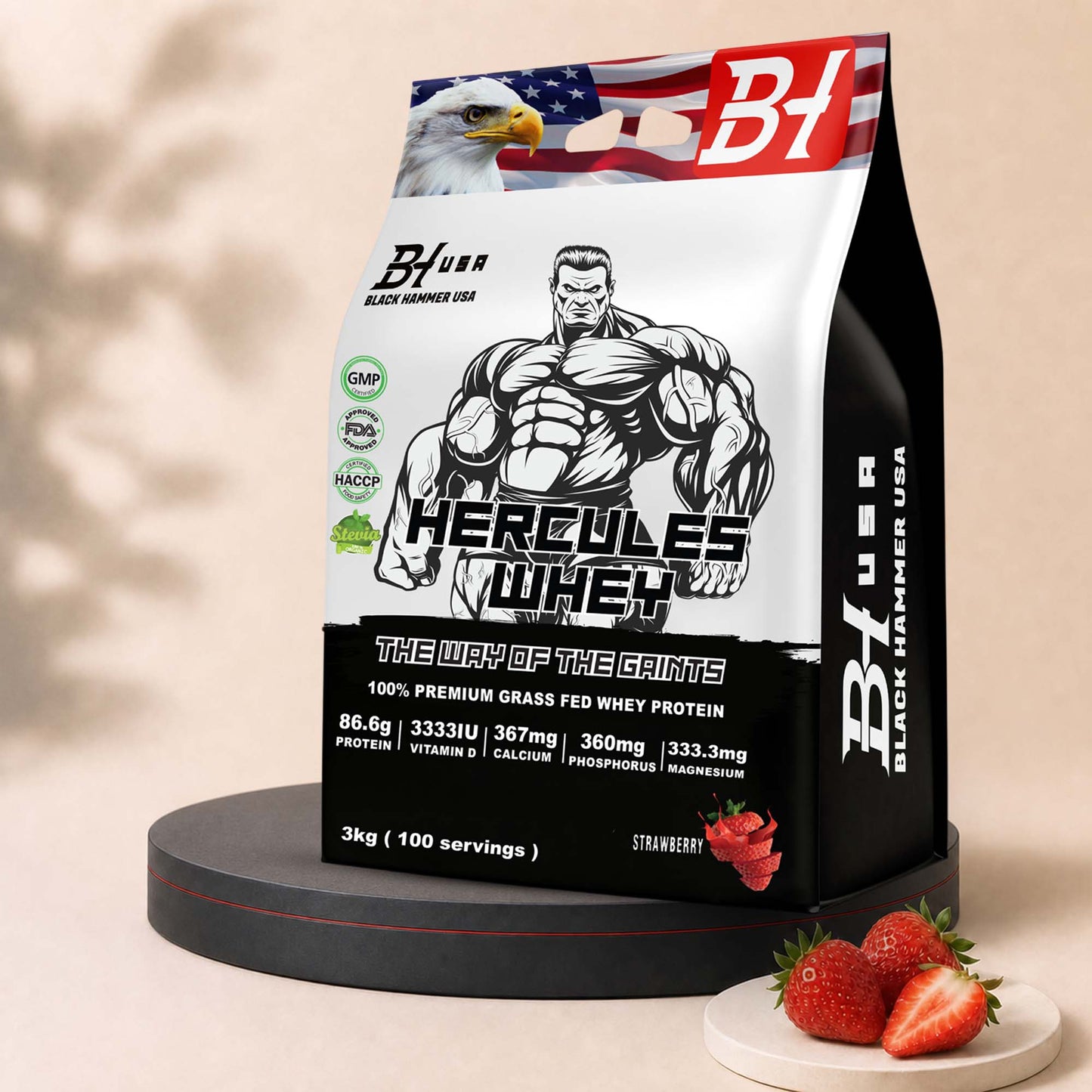 Hercules Whey 3KG + FREE Gorilla Crazy Pump Orange | All Flavours